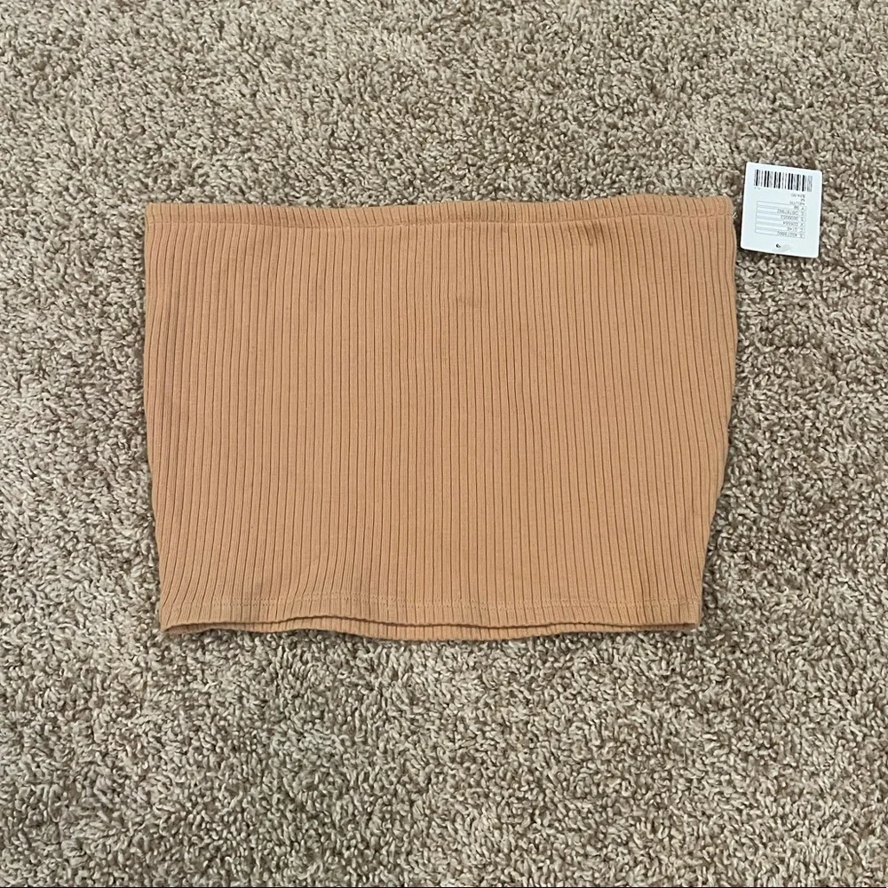 NWT Urban Outfitters Tan Strapless Top/ Tube Top - Picture 2 of 8